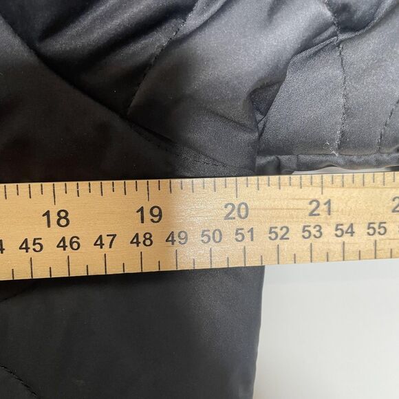 Quince Quilted Jacket Womens Small Black Featherless Quilted Long Full Zip - Picture 5 of 9